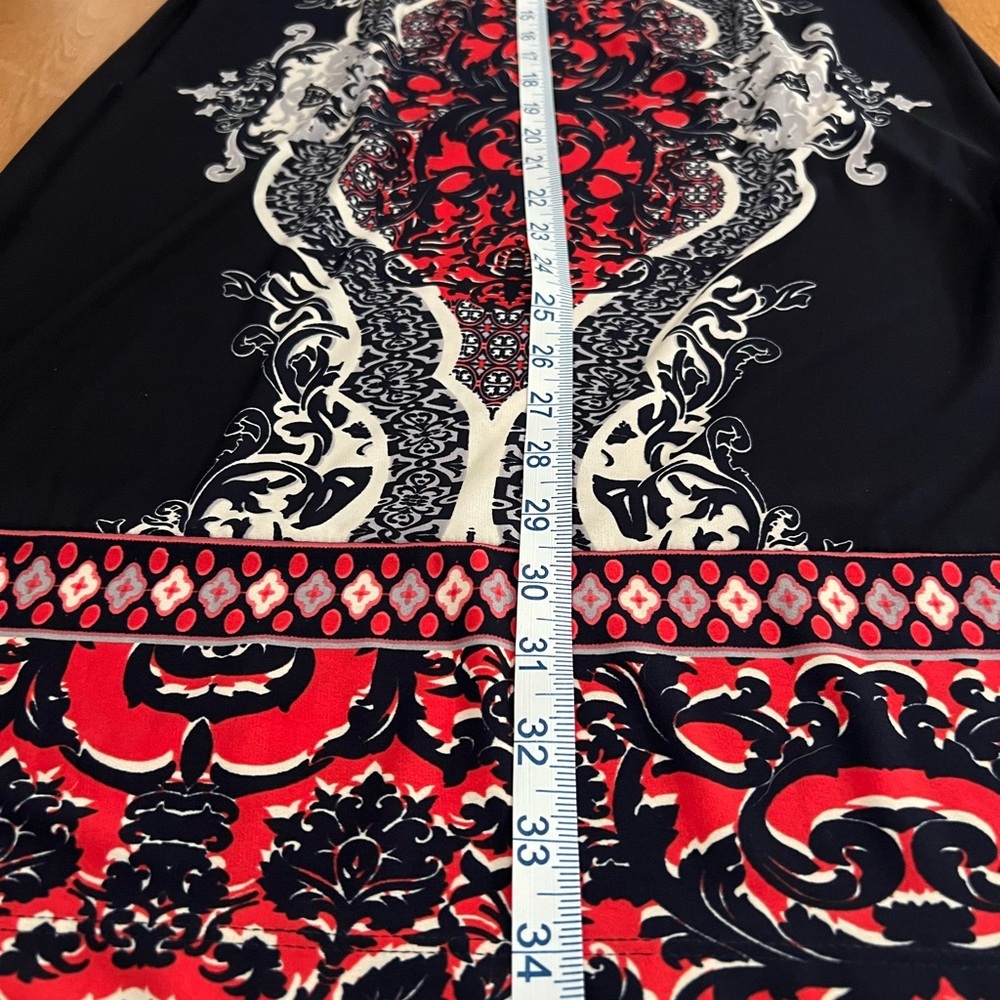 DB Established 1962 Sleeveless Dress embellished neckline Unique patterns size M - Picture 4 of 7